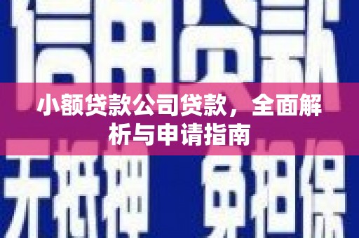 宁阳小额贷款公司贷款，全面解析与申请指南