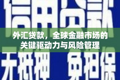 洮北外汇贷款，全球金融市场的关键驱动力与风险管理