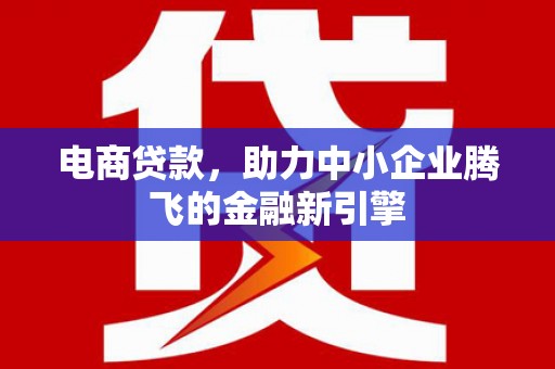 防城电商贷款，助力中小企业腾飞的金融新引擎
