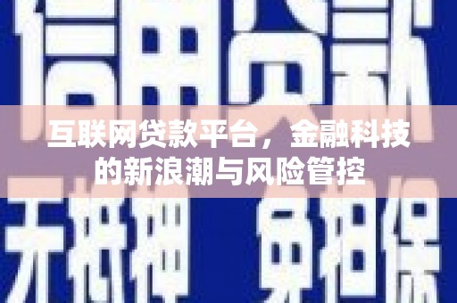 秦汉互联网贷款平台，金融科技的新浪潮与风险管控