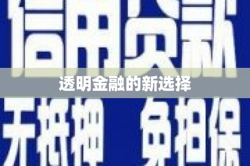 屯留透明金融的新选择