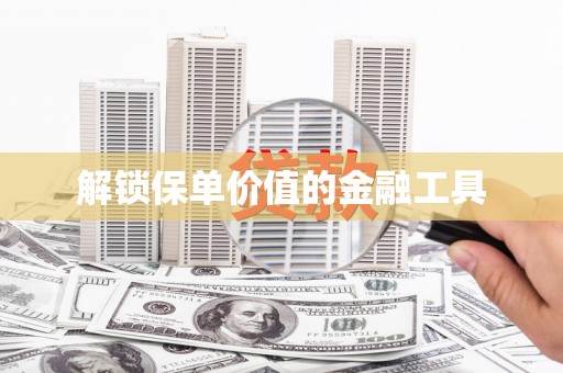 绥芬河解锁保单价值的金融工具